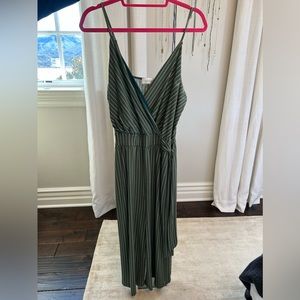 Kaleigh Jumpsuit in Olive & White Striped | XL